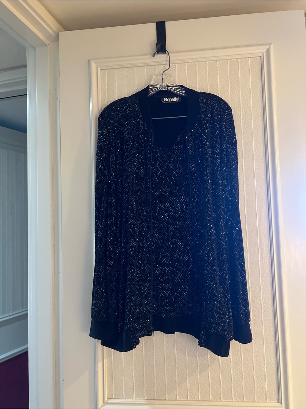 Black Sparkle Women’s cardigan with matching top